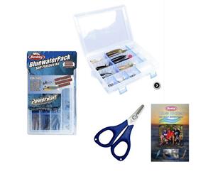 Berkley BluewaterPack Soft Plastics Kit - 30 Pce Kit + DVD & Braid Scissors