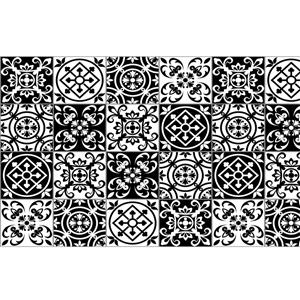Boyle 1.5m x 45cm Self Adhesive Film - Moroccan Black Tiles