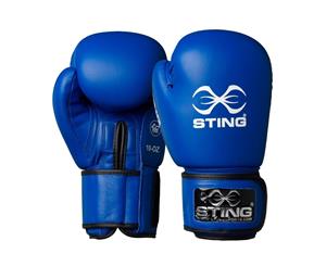 COMPETITION LEATHER BOXING GLOVE AIBA - BLUE