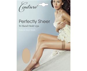 Couture Womens/Ladies Perfectly Sheer Tri Band Hold Ups (1 Pair) (Nude) - LW398