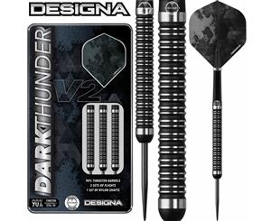 Designa - Dark Thunder V2 Darts - Steel Tip - 90% Tungsten - 20g 22g 24g 26g 28g 30g