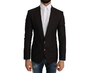 Dolce & Gabbana Brown Wool Sicilia Jacket Coat Blazer