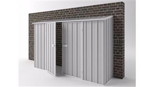 EasyShed D3808 Off The Wall Garage Shed - Zincalume