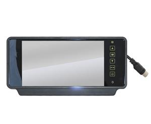 Elinz 7" Rearview Mirror Monitor 12V 24V 3 AV Inputs 4PIN Advanced