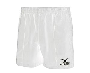 Gilbert Rugby Boys Kids Kiwi Pro Cotton Rugby Shorts - White