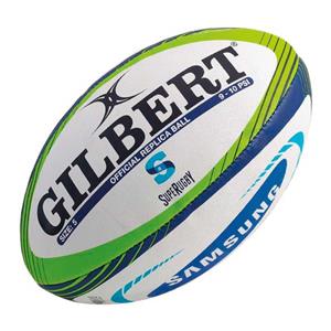 Gilbert Super Rugby Replica Ball White / Green 5