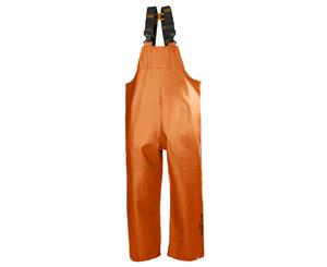 Helly Hansen Mens Gale Waterproof Rain Bib Workwear Trousers - Dark Orange