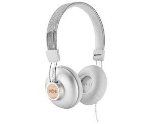 House of Marley EM-JH121-SV Positive Vibration Headphones Headband w/ Mic Silver