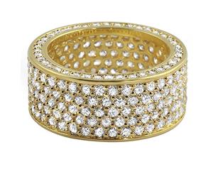 Iced Out Bling Micro Pave Ring - 360 ETERNITY gold