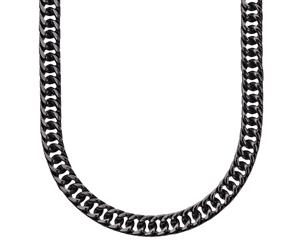 Iced Out Stainless Steel MIAMI Curb Chain - 6mm black