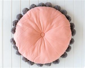 Indoor Cushion/Floor Cushion - Jnr. - Round Powder Puff Pink - Large 60cm