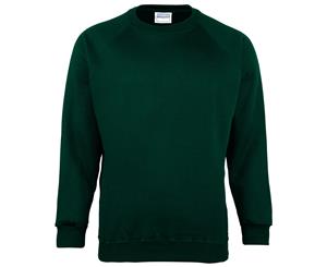 Maddins Kids Unisex Coloursure Crew Neck Sweatshirt / Schoolwear (Pack Of 2) (Bottle Green) - RW6862