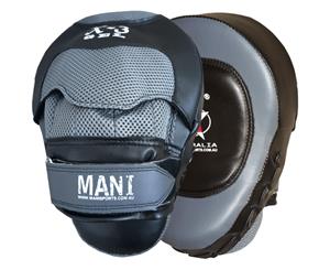 Mani Gel Curved Leather Focus Pads Boxing MMA Muay Thai Training MFP-301