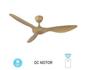Miami 52 inch 132CM 3 Blade DC Ceiling Fan 6-Speed with Remote Control Blade Oak Paint