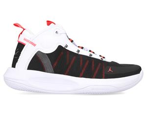 Nike Men's Jordan Jumpman 2020 Basketball Shoes - White/Metallic Silver-Black