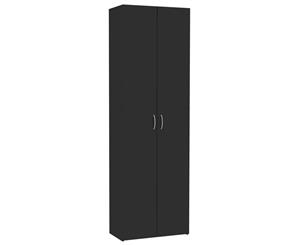 Office Cabinet High Gloss Black Chipboard Filing Document Storage Unit