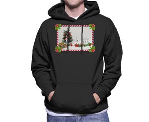 Original Stormtrooper Christmas Tree Candy Cane Slide Men's Hooded Sweatshirt - Black