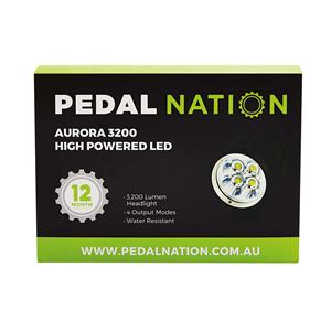 Pedal Nation Aurora 3200 Lumen LED Bike Light Black