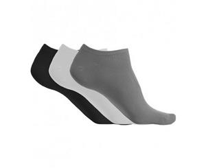Proact Womens/Ladies Microfibre Sneaker Socks (3 Pairs) (Storm Grey/White/Black) - PC3097