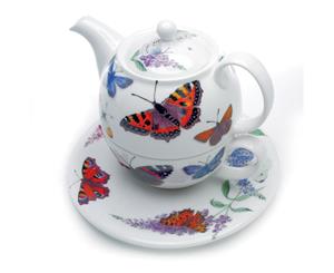 Roy Kirkham Tea for One Set Butterfly Garden