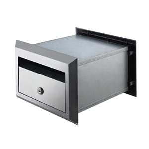 Sandleford 230mm Polished Silver Brickies Front And Back Letterbox With Front Open