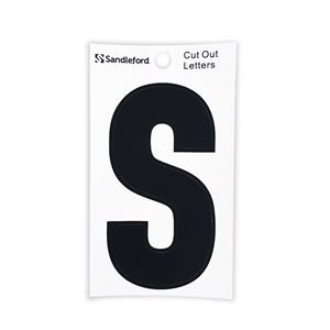 Sandleford 85mm S Black Cut Out Self Adhesive Letter