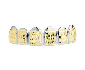Silver Grillz - One size fits all - Diamond Cut ONE - Top - Silver