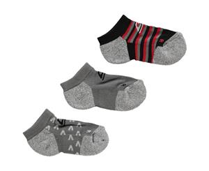 Skechers Boys Low Cut 3 Pack Socks Junior - Black/Red