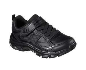 Skechers Childrens/Boys Nitrate Microblast Leather Shoes (Black) - FS5562