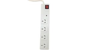Smart Power Strip 4 Outlet Powerboard - White