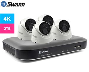 Swann DVR8-5580 8-Channel 4K Digital Video Recorder & 4 x PRO-4KMSD Dome Cams