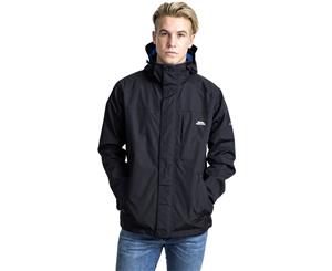 Trespass Mens Edwardsii Hooded Waterproof Breathable Jacket Coat - BLACK