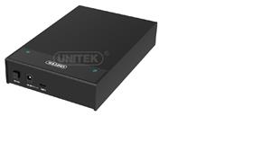 UNITEK (Y-3366) 3.5" SATA3 to USB3.1 Type-C Black External HDD Enclosure