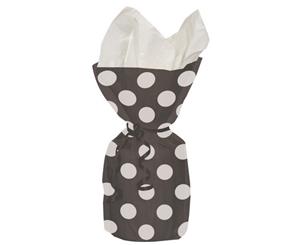 Unique Party Polka Dot Cello Party Bags (Pack Of 20) (Black) - SG5455