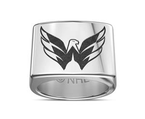 Washington Capitals Ring For Men In Sterling Silver Design by BIXLER - Sterling Silver
