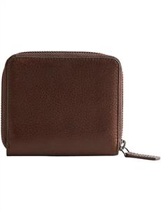 Zip Pebble Leather Wallet