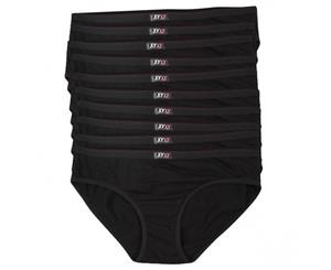 10 Black Pack XYXX Underwear Womens Bikini Brief S M L XL XXL