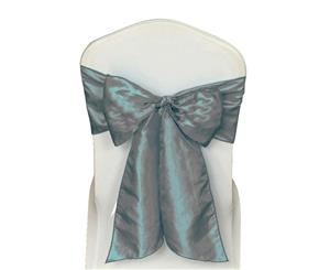 10 x Silver Satin Wedding Chair Sash 280x16cm Tie Bow Ties
