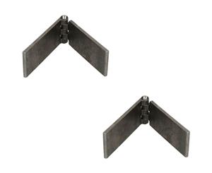 2 Pack Solid Drawn Steel Butt Hinge Extra Heavy Duty Industrial 50x240mm