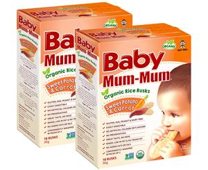 2 x Baby Mum-Mum Rice Rusks Sweet Potato & Carrot 36g
