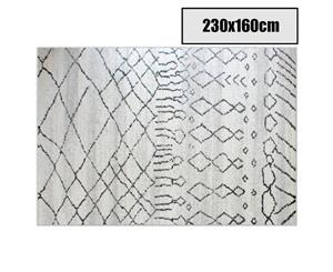 230x160cm Black Grey Style Pattern Floor Area Art Rug Carpet