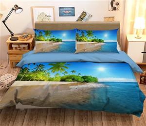 3D Sunny Beach 088 Bed Pillowcases Quilt
