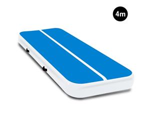 4m Airtrack Tumbling Mat Gymnastics Exercise Air Track - Blue White