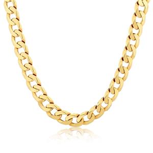 55cm (22") Solid Curb Chain in 10ct Yellow Gold