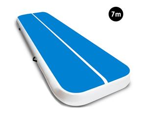 7m Airtrack Tumbling Mat Gymnastics Exercise 20cm Air Track Blue White
