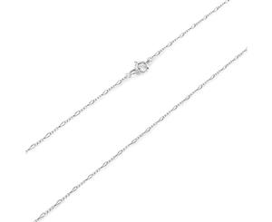 .925 Sterling Silver Made In Italy Classic Figaro Link Chain Necklace-Silver
