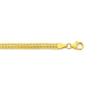 9ct Gold 19cm Herringbone Link Bracelet