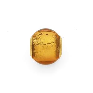 9ct Gold Yellow Murano Bead