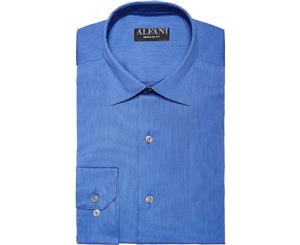 Alfani Mens Bedford Cord Textured Striped Button-Down Shirt