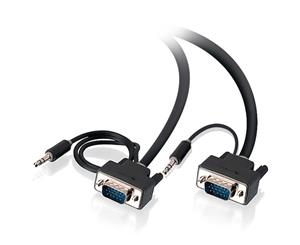 Alogic 10m Slim flexible VGA Cable with 3.5mm Stereo Audio Cable VGA-MM-10-APS